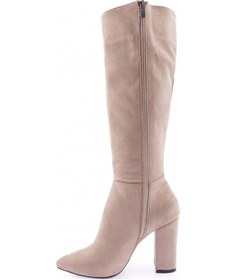 Resim Dgn 02 Kadin Topuklu Çizme 02-2131-R0186 Bej Süet 