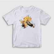 Resim Presmono Unisex Çocuk Beyaz Zenitsu Anime Demon Slayer Kimetsu No Yaiba T-shirt 309161tt 