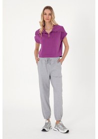 Resim U.S. Polo Assn. Kadın Gri Melanj Jogger Eşofman Altı 50306710-VR086 