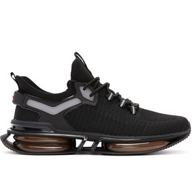 Resim Derimod Zero Erkek Siyah Bağcıklı Kalın Tabanlı Kumaş Sneaker 25SFD69116F 