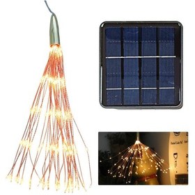 Resim Qingmipy Güneş Enerjili Bakır Tel 200 Led Işık, Bahçe Ve Ev Dekorasyonu İçin Noël Atışık Işık Süsü, Sıcak Beyaz Işık Diğer 