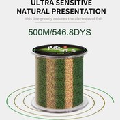 Resim 1 adet 500m/547yards Monofilament Balıkçılık Hattı, Çoklu Model, 2.27-23.59KG Çekiş Gücü, Yeşil Renk, Poliamid Malzeme ile Üretilmiş, Mükemmel Güç ve Dayanıklılık, Balıkçılık için 