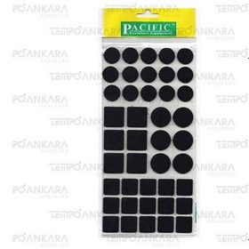 Resim Pacific Siyah Yapışkanlı Karma Keçe 20x20, 25x25 Ø 20mm,ø 25mm 