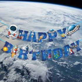 Resim 16 adet, Astronot Doğum Günü Partisi Bayrakları, Uzay Aracı, Astronot Temalı Parti Doğum Günü Süslemeleri, Doğum Günü Partisi Afişleri 
