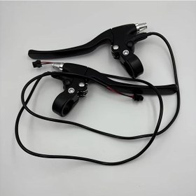 Resim Dashanshop Alüminyum Alaşım Elektrikli Bisiklet Fren Kolu Siyah Kırmızı Ergonomik 