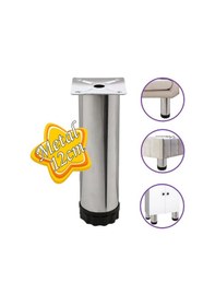 Resim Metal Ayarlanabilir 12 Cm Krom Destek Ayağı Mobilya Kanepe Baza Koltuk Dolap Sehpa Tv Ünitesi Ayağı 