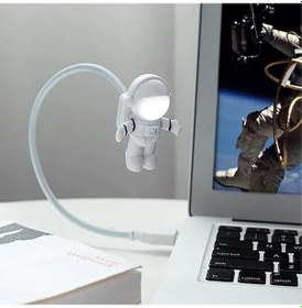 Resim Astronot Lamba Led Usb Gece Lambası Klavye Işığı Kitap Okuma Işığ 