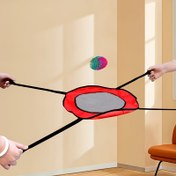 Resim Bir Çubuk ve Top ile İki Oyunculu Etkileşimli Tutma Oyunu, Aile Eğlencesi, Dış Mekan Sporları ve Şirketler için Takım İnşası Egzersizleri için Mükemmel. 