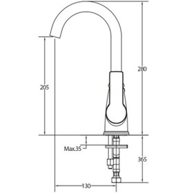 Resim Nsk Alamera Kuğu Lavabo Bataryası Krom N2016002 