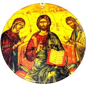 Resim Füzyon Cam Meryem Ana, Mesih İsa Ve Yusuf Resimli El Yapımı Duvar Süsü Noel Hediyelik Eşya 