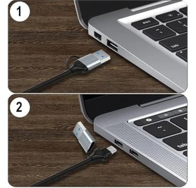 Resim HU04A Type-C/usb A To 4K 60Hz 1080P HDMI Video Capture Yakalama Hub Adaptör 