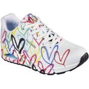 Resim Skechers UNO-SPREAD THE LOVE Kadın Beyaz Sneakers - 155507 WMLT 