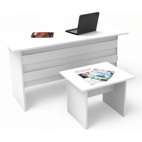 Resim L'occi Concept Diego Ab Ofis Masa Sehpa 2'li Büro Masa Takımı Beyaz 