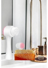 Resim 3'lü Cilt Yenileme Siyah Nokta Yüz Temizleme Fırçası Arındırıcı Peeling Kabak Lifli Ballı Sabun 