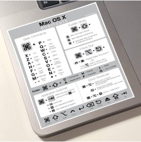 Resim NANOSPACE Macbook Air / Pro Macos Hızlı Klavye Kısayolları Sticker Etiketi 