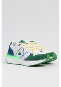 Resim Benetton İthal Beyaz Yeşil Kadın Spor Ayakkabı Bnı-10044 001 
