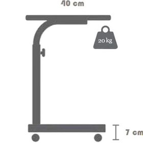 Resim Bambu Laptop Ve Tablet Sehpası Çalışma Masası - Atlantik Çam 70x40 Tekerlekli Atlantik Çam 