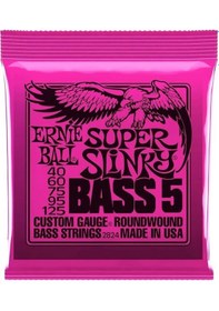 Resim Ernie Ball 2824 Super Slinky 5-String Nickel Wound Bas Gitar Teli (40-125) 
