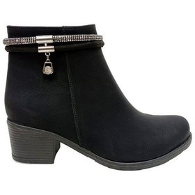 Resim Fix 9303 Yağlı Deri Trend Fashion Fermuarlı Kadın Bot Siyah 