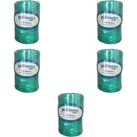 Resim Favori İp 5000 Denye -0.8 Mm- Ambalaj Ve Paket İpi Naylon Burgulu Örgü Çamaşır İpi - Yeşil - 5 Adet 
