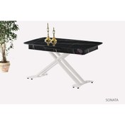 Resim Sweet Home Masa Sandalye Açılır Milano Masa Mdf X Beyaz Metal Ayak ( Ortadan Açılır ) 70x120 Cm 