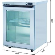 Resim Galleyz Tezgah Altı Mini Dondurucu - 1 Cam Kapılı - 140 Litre 