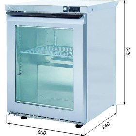 Resim Galleyz Tezgah Altı Mini Dondurucu - 1 Cam Kapılı - 140 Litre 