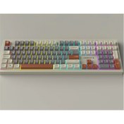 Resim Everest KM-77 Runa Gri-Krem-Kahve Usb Rainbow Aydınlatmalı Sessiz Q Klavye + Mouse Set 