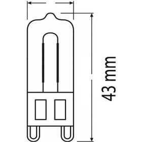 Resim Osram 40W 300 Derece Isıya Dayanıklı Halojen Kapsül Ampul Sarı Işık 5 