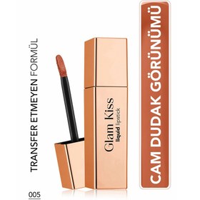 Resim Flormar Glam Kiss Yüksek Pigmentli & Nemlendirici Cam Dudak Görünümlü Parlak Bitişli Ruj 005 Spiced Coffee - Gratis 