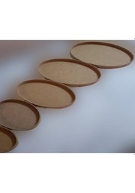 Resim Hobi Adn Dekoratif Oval Tepsi Pano 5 Adet Cnc Kesim Ahşap Mdf Ham El Yapım 