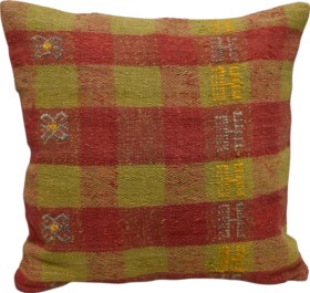 Resim Zehra Abla Halı Yeni El Dokuma Dekoratif Kilim Kırlent Yastık Kılıfı 6520 Çok Renkli 