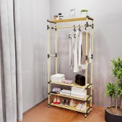 Resim Kosova Seo- 8170 Ahşap Askılı Çok Amaçlı Raf (76*28*165) 