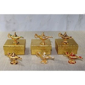 Resim Mineli Metal Alaaddin Lambası Model 2 