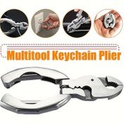 Resim Mini Araç Pense Seti - 9-in-1 Çok Fonksiyonlu Pense, Ayarlanabilir Anahtar ve Taşıma Kutusu - Paslanmaz Çelik Taşınabilir Çok Fonksiyonlu Pense - Kablo Konik, Phillips Tornavida, Açık Hava Kamp Acil Durum Ekipmanı Araba Aracı Kutusu Aksesuarları 