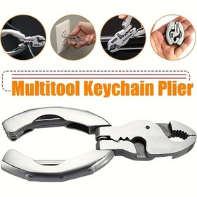 Resim Mini Araç Pense Seti - 9-in-1 Çok Fonksiyonlu Pense, Ayarlanabilir Anahtar ve Taşıma Kutusu - Paslanmaz Çelik Taşınabilir Çok Fonksiyonlu Pense - Kablo Konik, Phillips Tornavida, Açık Hava Kamp Acil Durum Ekipmanı Araba Aracı Kutusu Aksesuarları 