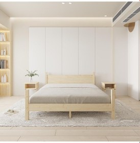 Resim Mirage Model Vernikli Çam Ahşap Karyola-107 180 x 200 CM 