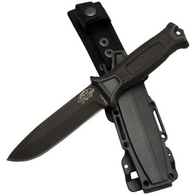 Resim Tiger Tactical Htm 1041 A Siyah Outdoor / Survival Bıçak 27cm - Kauçuk Sap, Kılıflı, Kutulu 