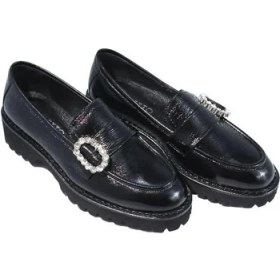 Resim Poletto Deri Sıyah Loafer Düz 780 23 