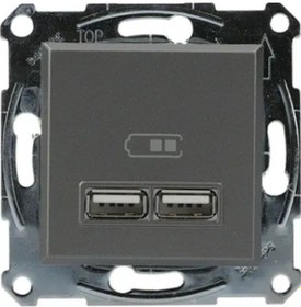 Resim Schneider Eph2700262 Asfora Çelik Usb Prizi 2.1 A 