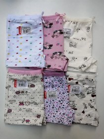 Resim Ceylanoğlu 6'lı Paket Pamuklu Desenli Kız Çocuk Boxer 001 