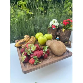 Resim Sammwood Doğal Ahşap Sunumluk Standı , Ahşap Kek Standı , Ahşap Meyve Tabağı , Ayaklı Doğal Ahşap 