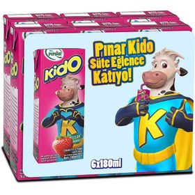 Resim Pınar Kido Çilekli Süt 6x180 Ml 