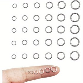 Resim 200 adet/paket Paslanmaz Çelik Halka Bağlantı Parçaları Kolye Bilezik Küpe Anahtarlık Yapımı için El Sanatları (Paslanmaz Renk, 3/4/5/6/8/10mm) 