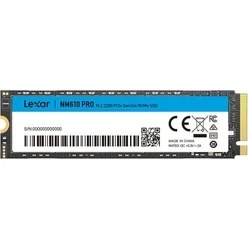 Resim Lexar NM610PRO 500GB PCIe Gen3 x4 Okuma 3300MB - Yazma 1700MB M.2 SSD (LNM610P500G-RNNNG) 