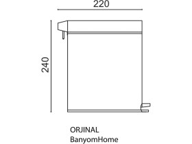 Resim 3 Litre Paslanmaz Çelik Pedallı Banyo Çöp Kutusu Siyah 