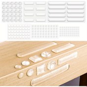 Resim 183 Parça Kendiliğinden Yapışan Kauçuk Ayak Assortisi Seti - Şeffaf Plastik Çarpma Pimleri Çekmeceler, Kabinet Kapıları, Cam Yüzeyler için - Çarpışma Önleme, Gürültü Azaltma, Anti-Çizik Koruma 