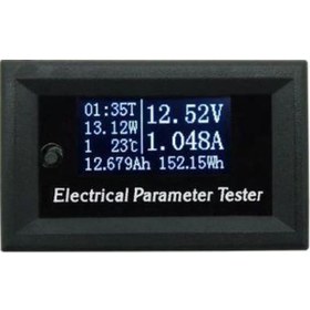 Resim 100V 10A 7in1 Dijital Voltmetre Ampermetre - Zaman Sıcaklık Watt 