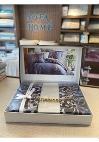 Resim Altınbaşak Saten Çift Kişilik Nevresim Takımı Leona Gri Diğer 