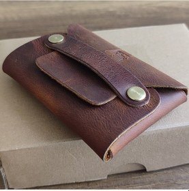 Resim Sumerian Leather Craft Minimalist Deri Kartlık 